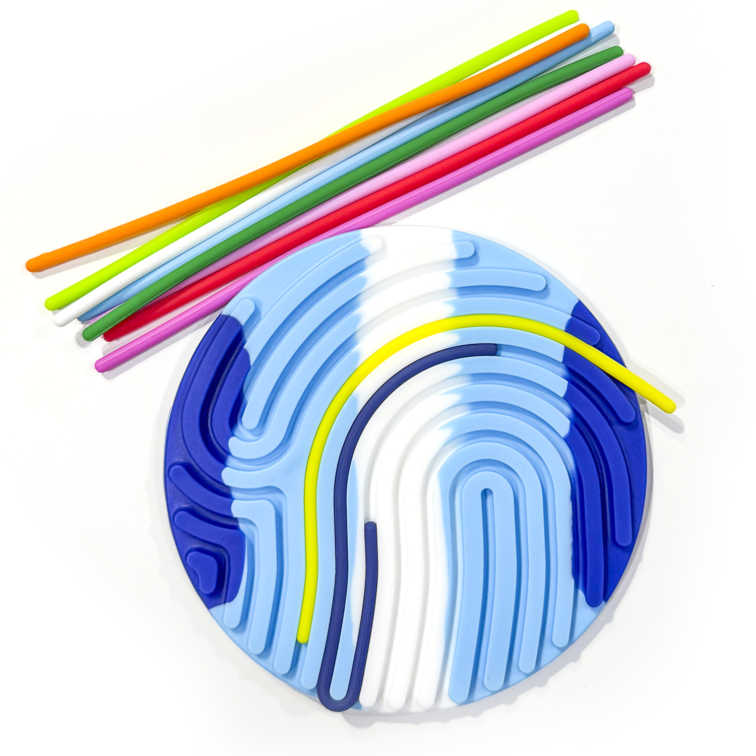 Round Silly Tubes, Blue - Sensory Toy image number 0